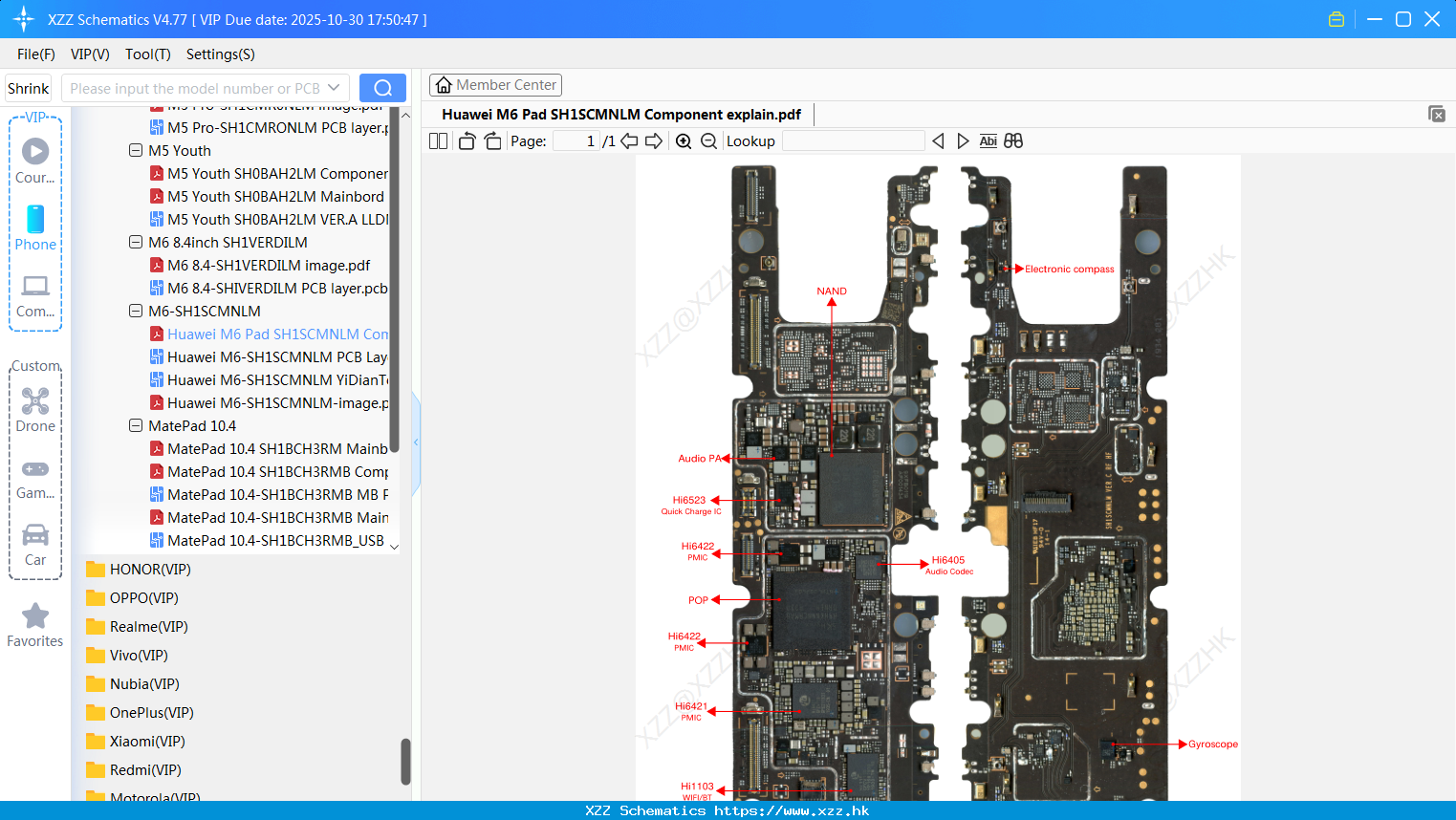 Huawei M6 Pad SH1SCMNLM Component Explain